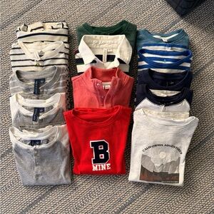 Huge Lot of 14 Little Boys Janie & Jack and Crewcuts Long Sleeve Cotton Shirts